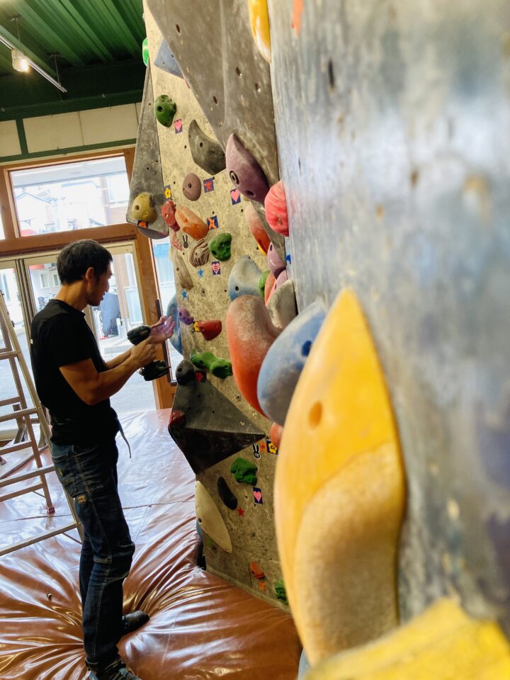 新課題でボルダリング!の画像